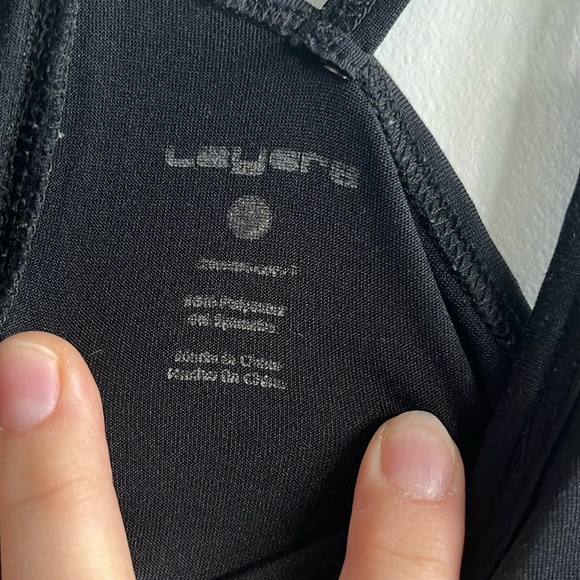 Women’s [L] Tank top casual, sport, yoga top, black, straps criss cross style - Picture 3 of 11